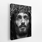 Quadro Jesus Cristo Desenho Coroa Espinhos Canvas 100x70cm