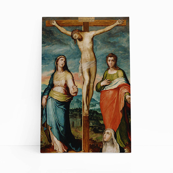 Quadro Jesus Cristo Na Cruz Arte Marco Pino Canvas 140x90cm