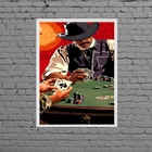 Quadro Jogatina Poker Night 45x34cm - Com Vidro Moldura:madei