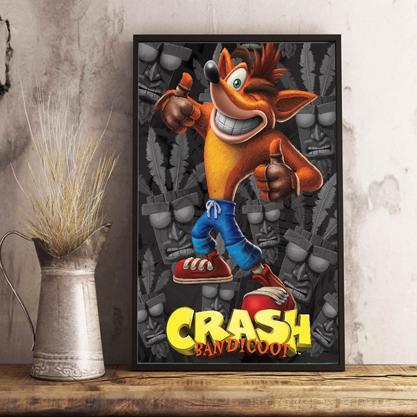 Quadro Jogo Crash Bandicoot Game Poster Envio Imediato A4