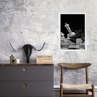 Quadro Jogo Xadrez-preto E Branco 45x34cm Moldura:madeira Bra