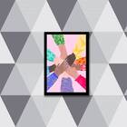 Quadro Juntos Somos Mais Fortes 24x18cm - Com Vidro Moldura:m