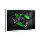 Quadro Kawasaki Ninja Verde -- Br Artes