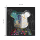 Quadro Kaws Arte Urbana Urban A 80x80cm