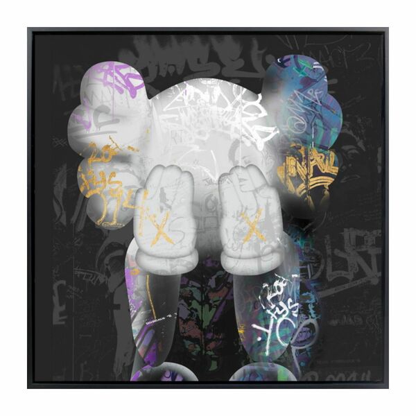 Quadro Kaws Arte Urbana Urban B 80x80cm