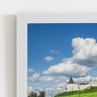 Quadro Kazan Kremlin Canteiro Flores Moldura Branca 60x40cm