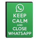 Quadro Keep Calm And Close Whatsapp Canvas 40x30cm-kca99