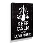 Quadro Keep Calm And Love Music Canvas 40x30cm-kca44