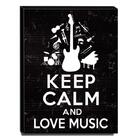 Quadro Keep Calm And Love Music Canvas 40x30cm-kca44