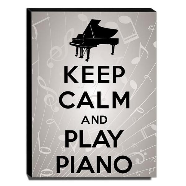 Quadro Keep Calm And Play Piano Canvas 40x30cm-kca51