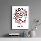 Quadro Ketih Haring Dancing Flowers 33x24cm - Com Vidro Moldu