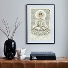 Quadro Kuan Yin Deusa Da Misericórdia - 60x48cm Moldura:madei