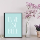 Quadro La Vie Est Belle 33x24cm Moldura:madeira Preta