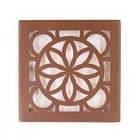 Quadro Ladrilho Flor Geométrica - Marrom