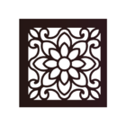 Quadro Ladrilho Pétalas - Preto