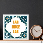 Quadro Lar Doce Lar- 33x33cm Moldura Branca