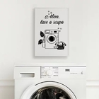 Quadro Lavanderia Alexa Lave A Roupa 45x34cm - Com Vidro Mold