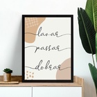 Quadro Lavanderia - Lavar Passar Dobrar 45x34cm - Com Vidro M