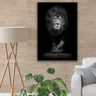 Quadro Leão Assente Pb -- Br Artes Pequeno 60x40