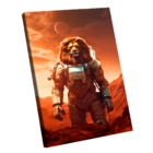 Quadro Leão Astronauta -- Br Artes