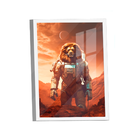 Quadro Leão Astronauta -- Br Artes