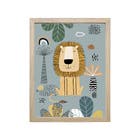 Quadro Leão Bege com Vidro 30x40cm Outlet dos Quadros