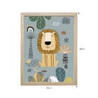 Quadro Leão Bege com Vidro 30x40cm Outlet dos Quadros