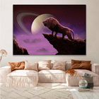 Quadro Leão Das Galáxias -- Br Artes