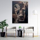 Quadro Leão De Judá E Cristo