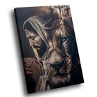 Quadro Leão De Judá E Cristo