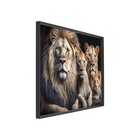 Quadro Leão Dourado com Vidro 140x90cm Arte Própria