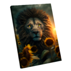 Quadro Leão Girassol -- Br Artes