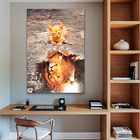 Quadro Leão Mindset -- Br Artes Pequeno 60x40