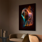 Quadro Leão Neon -- Br Artes Grande 118x78
