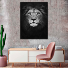 Quadro Leão No Preto  -- Br Artes