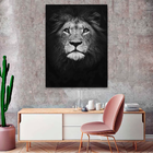 Quadro Leão No Preto  -- Br Artes