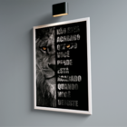 Quadro Leão Nunca Desista