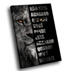 Quadro Leão Nunca Desista