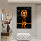 Quadro Leão Ouro Forest