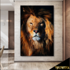 Quadro Leão Reluzente -- Br Artes Médio 84x54