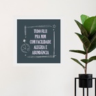 Quadro Lei Atração Afirmação Diária- 33x33cm - Com Vidro Mold