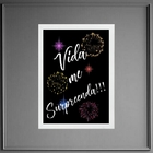 Quadro Lei Atração - Vida Me Surpreenda 33x24cm - Com Vidro M