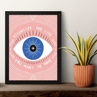 Quadro Lei Da Atração -visualize A Vida 33x24cm - Com Vidro M