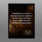 Quadro Lei Da Atração - Cocriação Dinheiro 33x24cm - Com Vidr