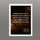 Quadro Lei Da Atração - Cocriação Dinheiro 33x24cm - Com Vidr