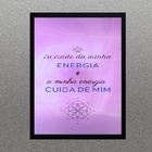 Quadro Lei Da Atração - Energia 33x24cm Moldura:madeira Branca