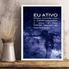 Quadro Lei Da Atração - Eu Ativo 33x24cm - Com Vidro Moldura