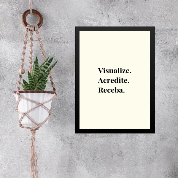 Quadro Lei Da Atração - Reprogramação Mental 33x24cm Moldura