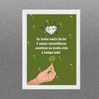 Quadro Lei Da Atração - Sorte 24x18cm - Com Vidro Moldura:mad