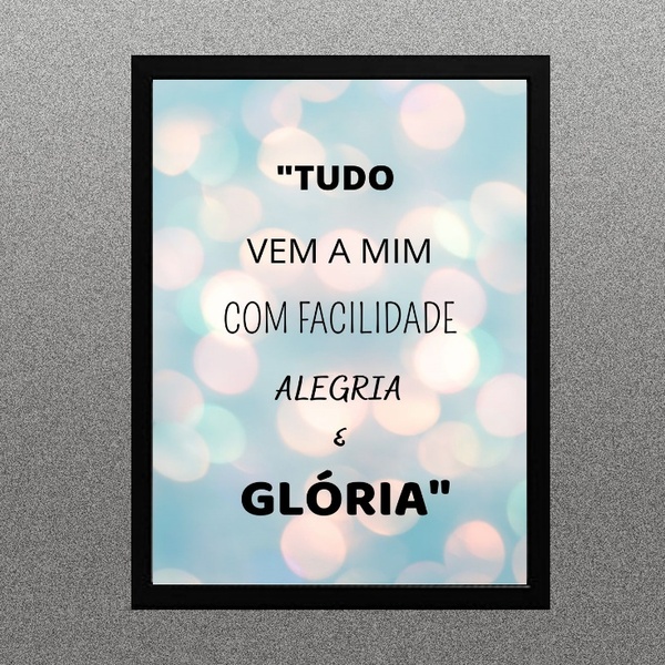 Quadro Lei Da Atração - Tudo Vem A Mim 33x24cm Moldura:madeir